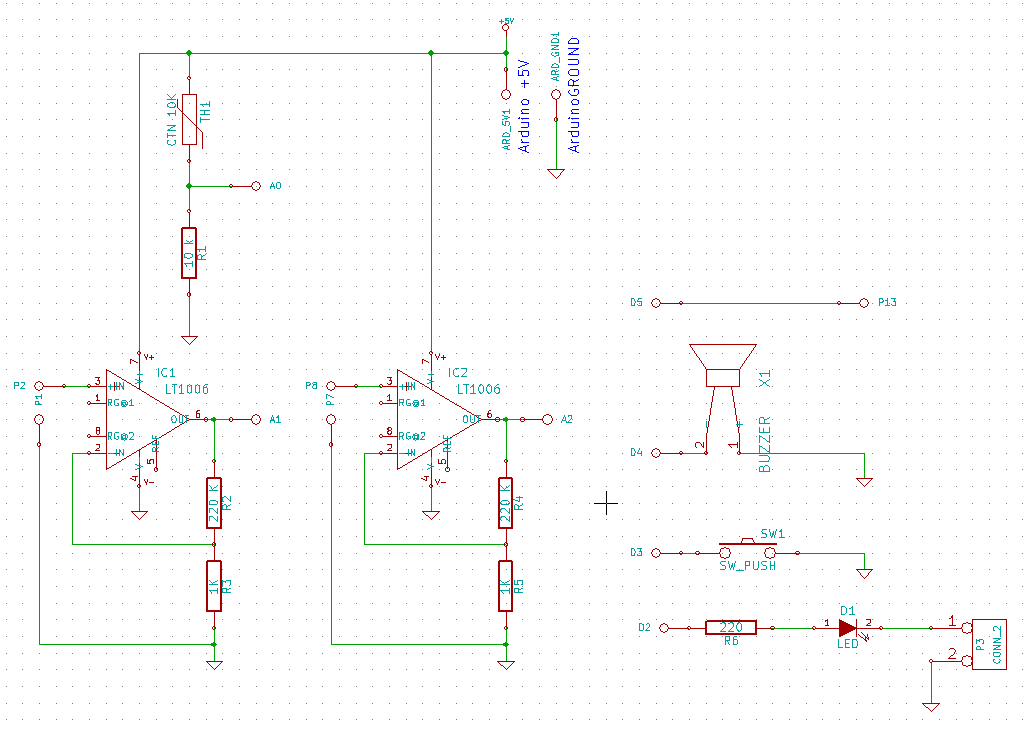schematic for arduino shield for thermcouple